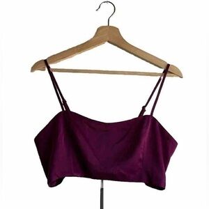 House of Harlow 1960 Purple Satin Crop Top Sz.M NWT!